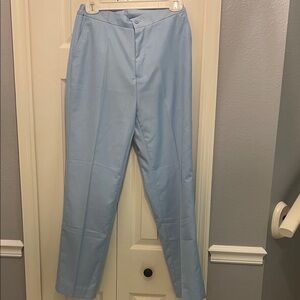 Light Blue Straight Leg Women's Pants